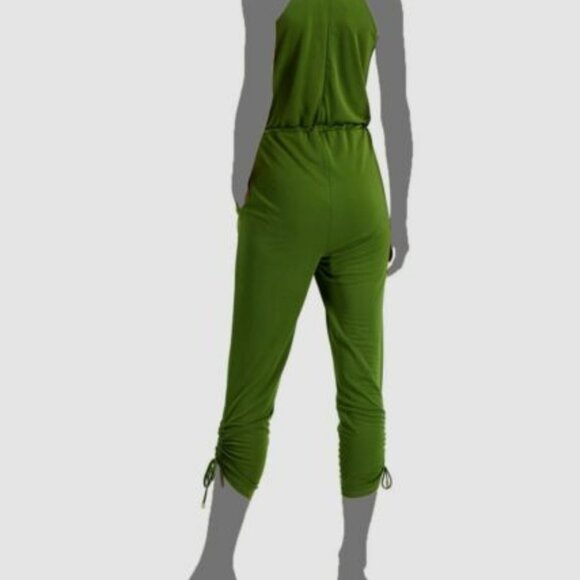 INC International Concepts sleeveless halter style drawstring waist jumpsuit SM - Picture 1 of 12